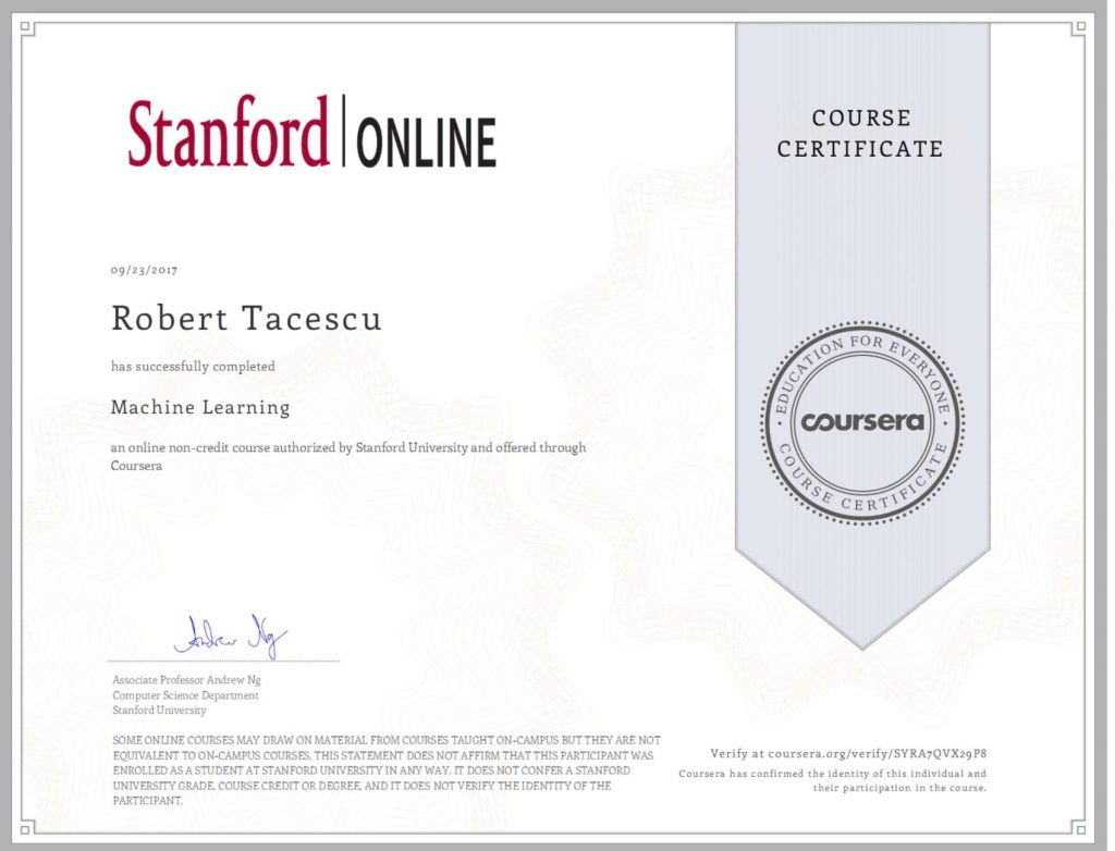 Machine Learning Certification